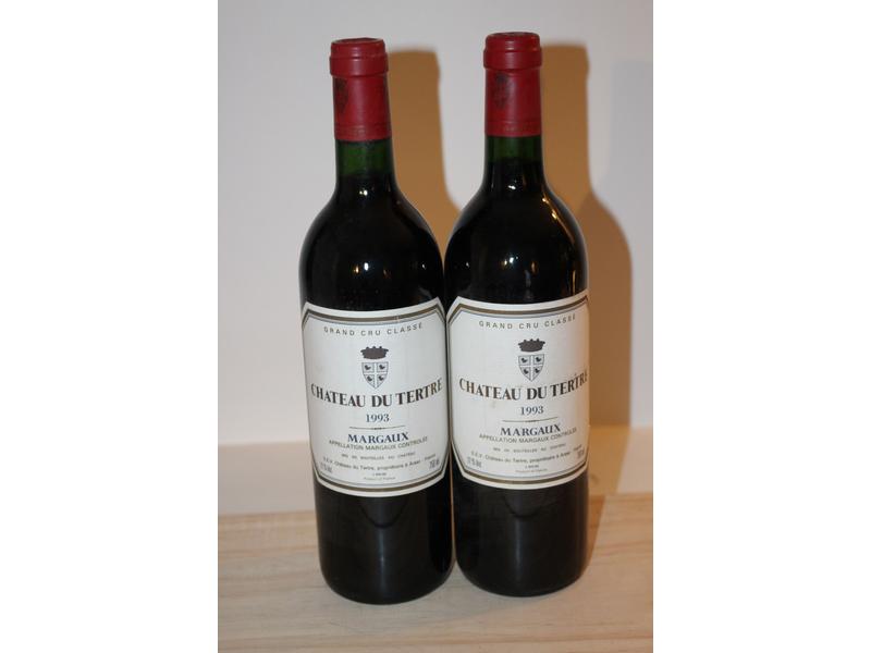 2 Blles CH. DU TERTRE, Margaux GCC, 1993,...