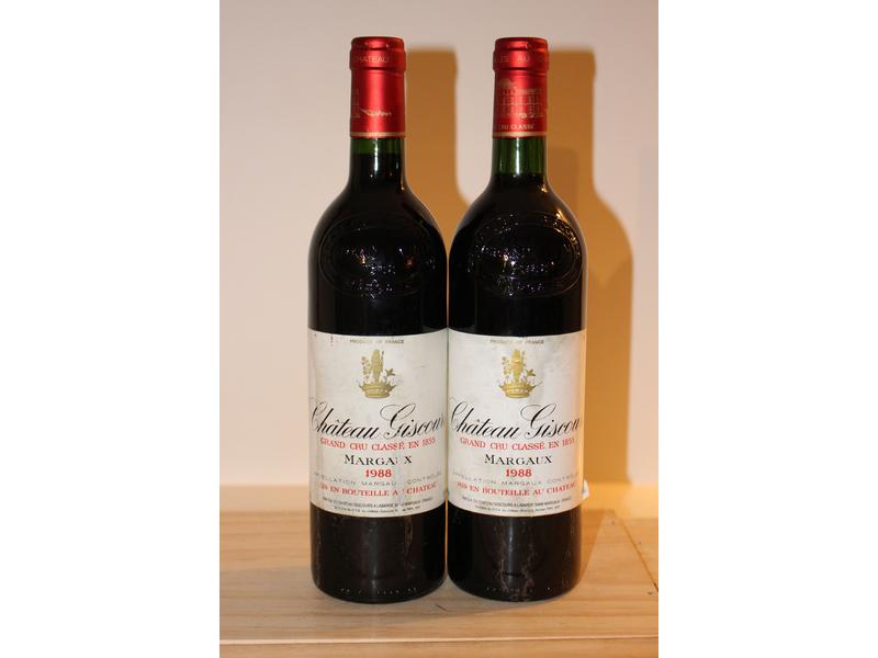 2 Blles CH. GISCOURS, Margaux GCC, 1988,...