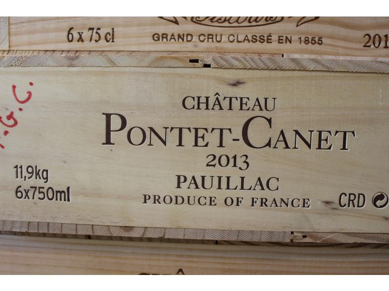 6 Blles CH. PONTET CANET, Pauillac GCC, 2013,...