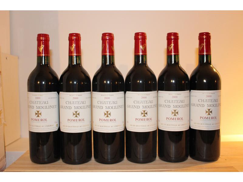 6 Blles CH. GRAND MOULINET, Pomerol, 2000,...