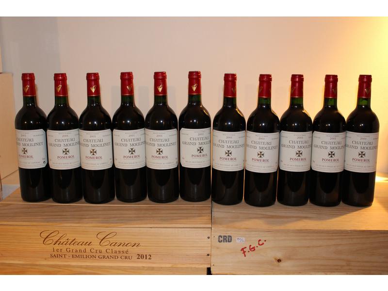 11 Blles CH. GRAND MOULINET, Pomerol, 2001,...