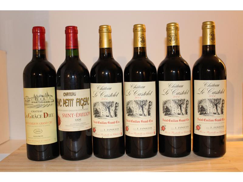 Lot de 6 Blles, St Emilion, Rouge, comprenant:
-...