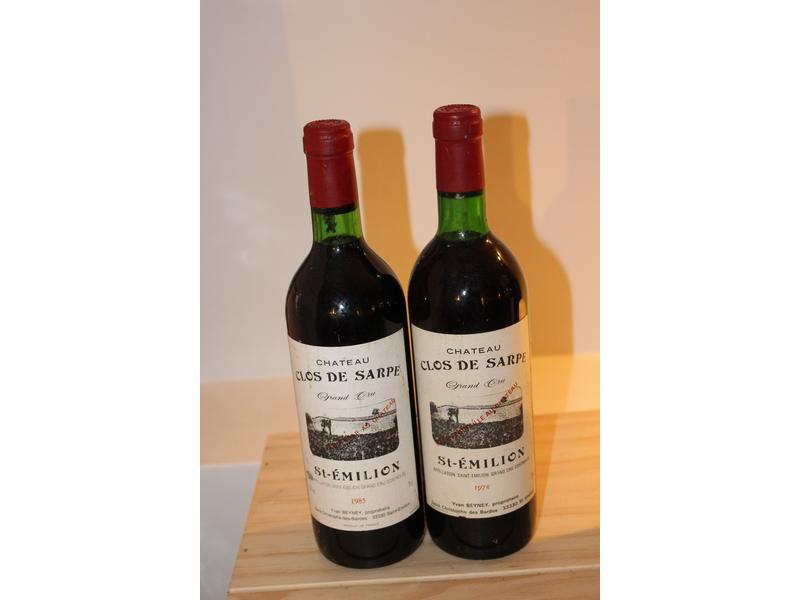 2 Blles CH. CLOS DE SARPE St Emilion Rouge,1...