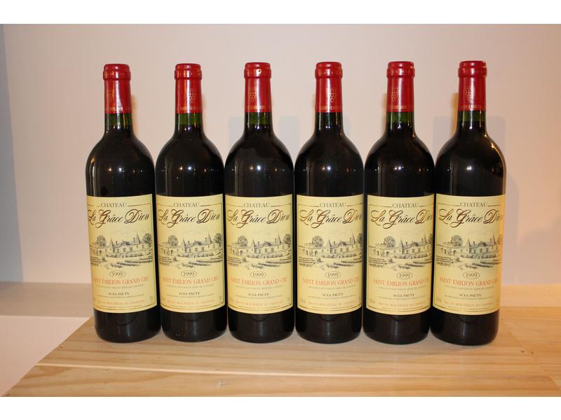 6 Blles CH. LA GRACE DIEU, St Emilion GCC,1999,...