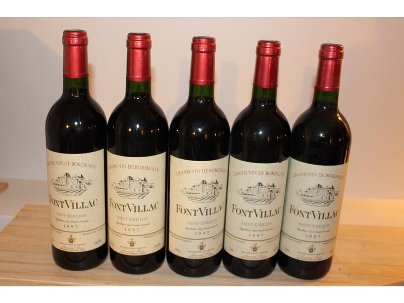 5 Blles FONT VILLAC, St Emilion mise nég.,...