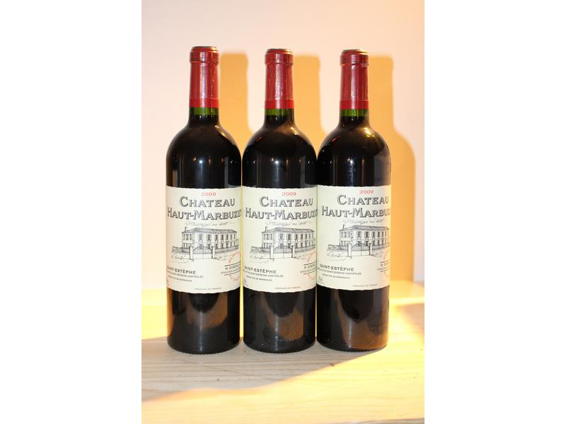 3 Blles CH. HAUT MARBUZET, St Estèphe, 2009,...