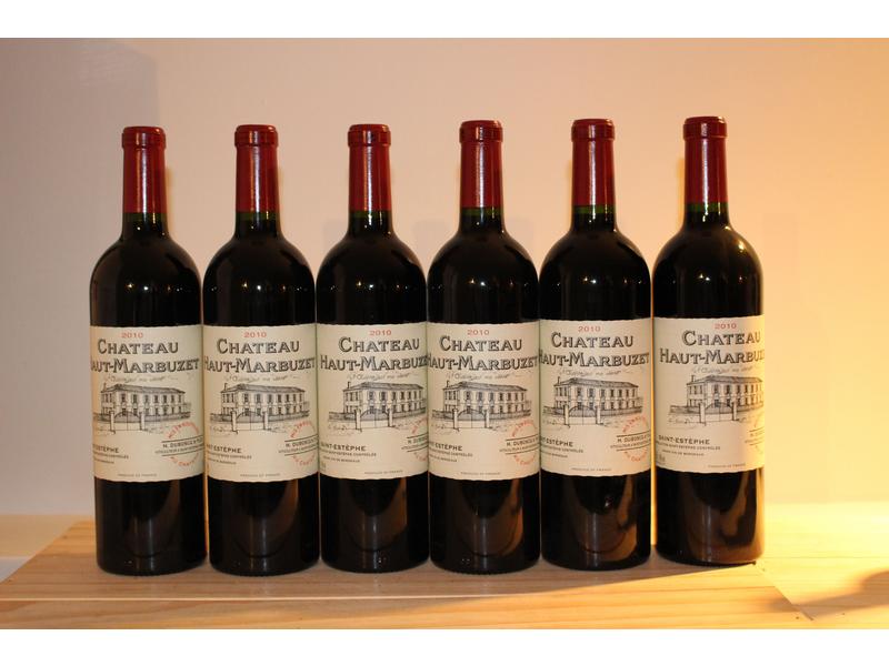 6 Blles CH. HAUT MARBUZET, St Estèphe, 2010,...