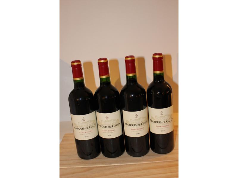 4 Blles MARQUIS DE CALON, St Estèphe, 2010,...