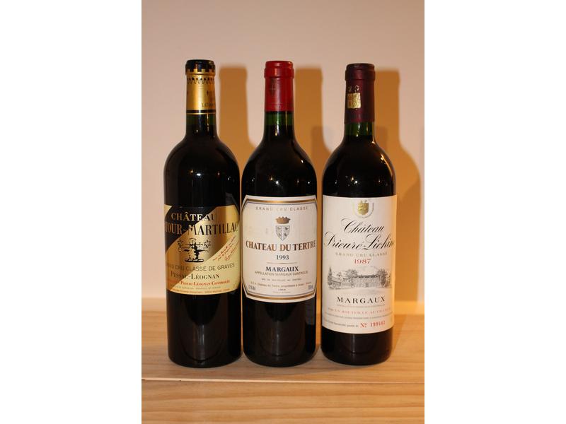 Lot de 3 Blles, Bordeaux, Rouge; comprenant:
-...