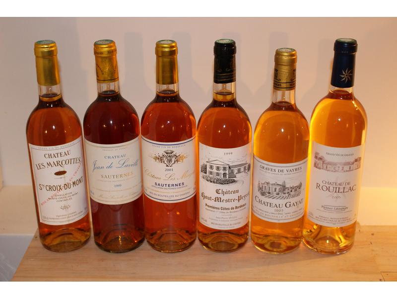 Lot de 6 Blles, Bordeaux, Blanc, comprenant:
-...