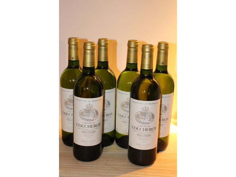 6 Blles CH. COUCHEROY, Graves, blancs, 2002,...