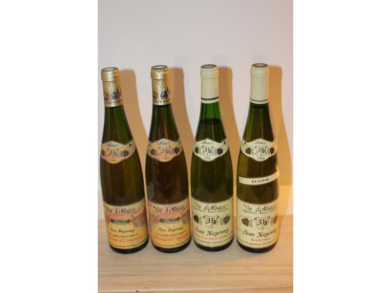 Lot de 4 Blles de vin d'Alsace mise Heywang,...