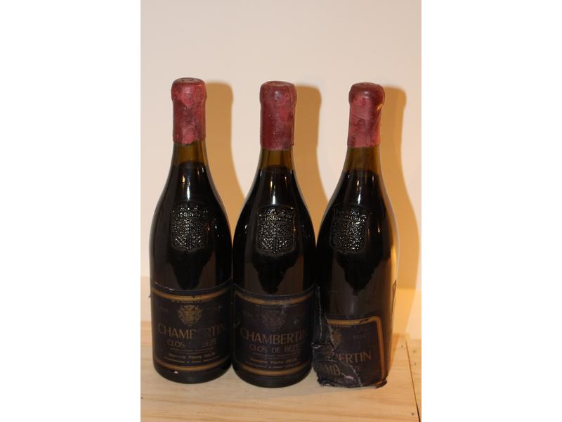 3 Blles CHAMBERTIN Clos de Bèze, mise Dom....