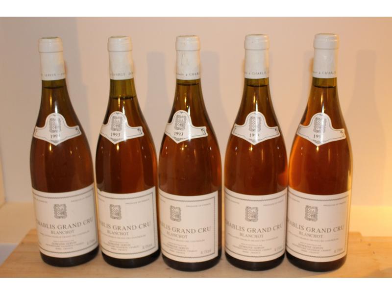 5 Blles CHABLIS, GC Blanchot mise Dom. Servin,...
