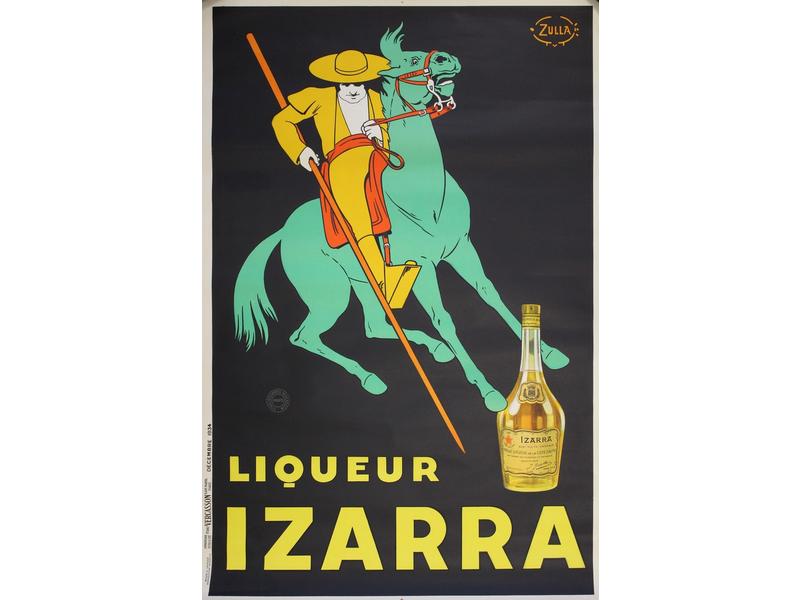AFFICHE IZARRA, Le Piquador sur fond noir,...