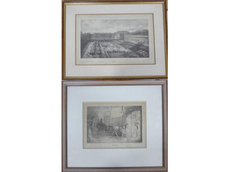 DEUX LITHOGRAPHIES en noir.
