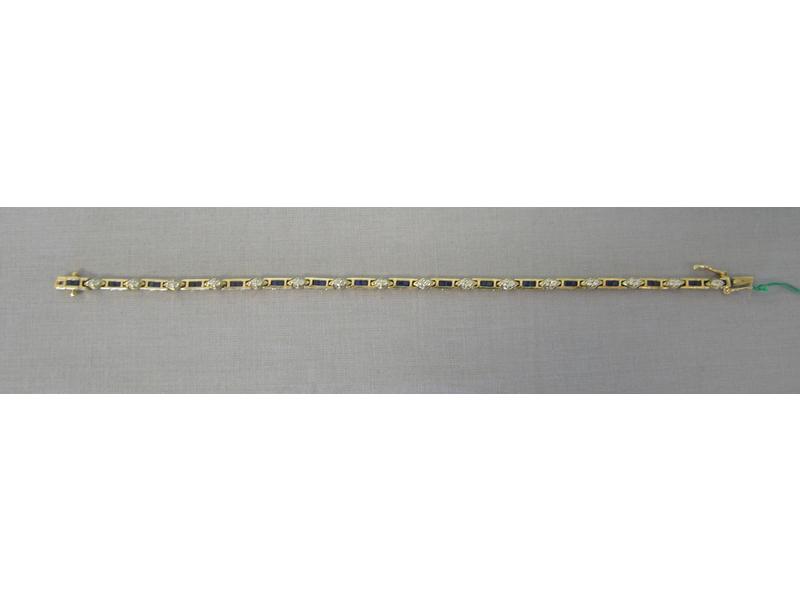 BRACELET ligne en or jaune serti de petits...