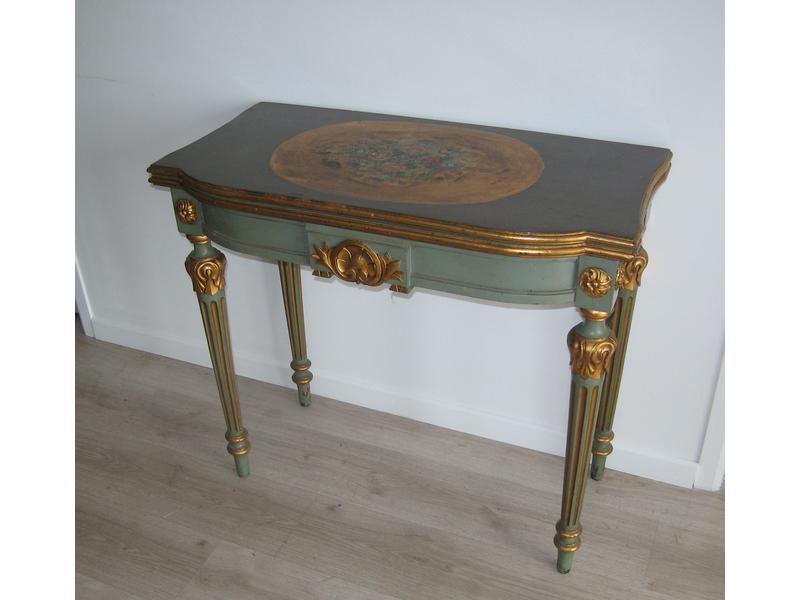 TABLE A JEUX pliante formant console, en...