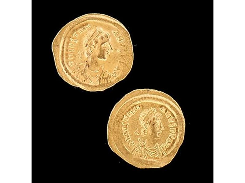 BYZANCE, Justinien I (527-565). Lot de deux...