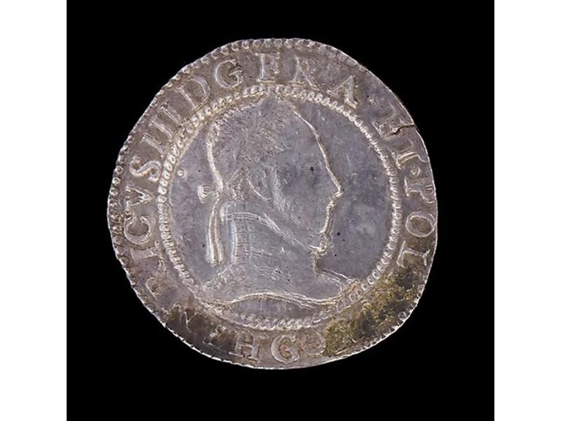 FRANCE, Henri III (1574-1589). Franc au col...