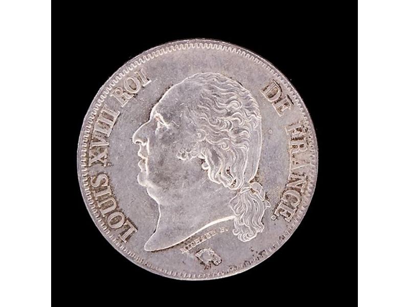 FRANCE, Louis XVIII (1814-1824). 5 francs...