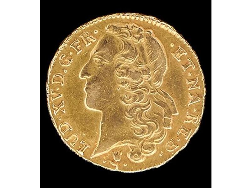 LOUIS XV (1715-1774). Double louis au bandeau...