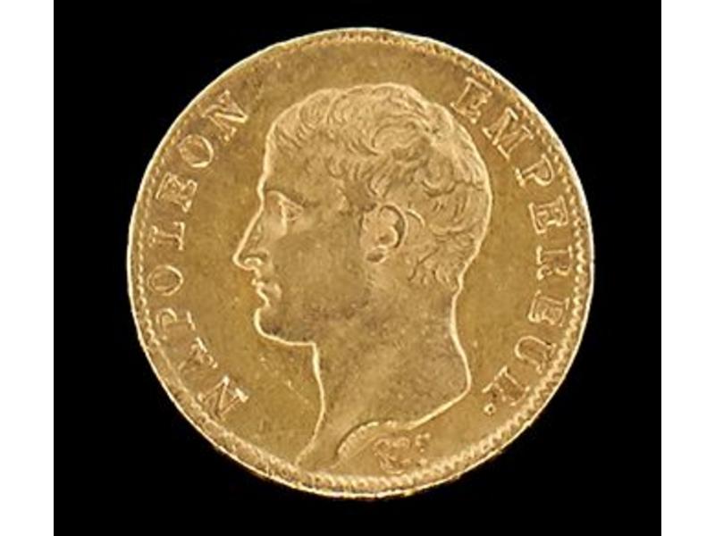 NAPOLEON I (1804-1814). 20 f. tête nue, 1806...