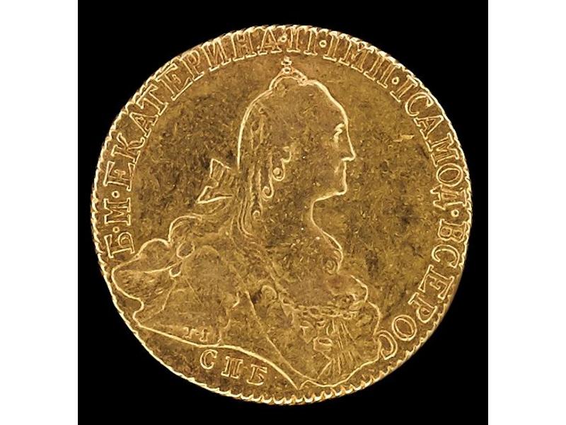 RUSSIE, Catherine II (1762-1796). Dix roubles,...