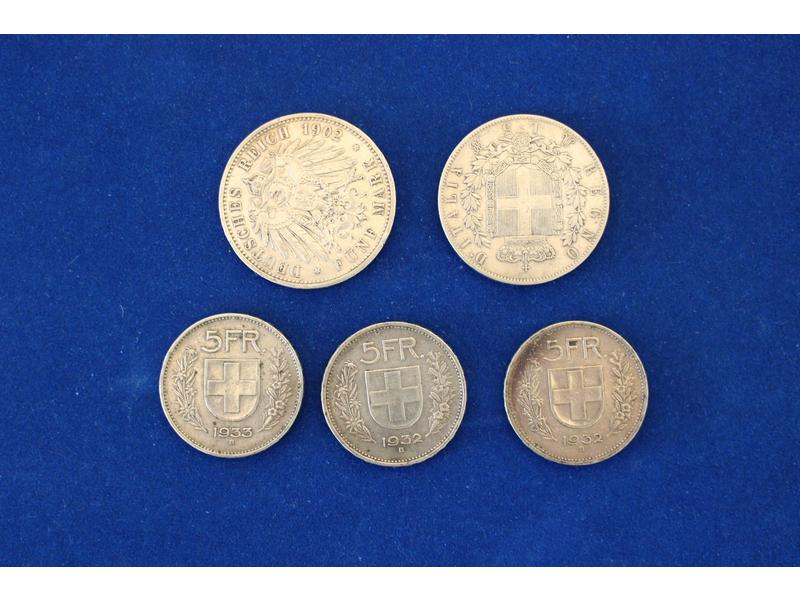 3 x 5 Frs argent Suisse