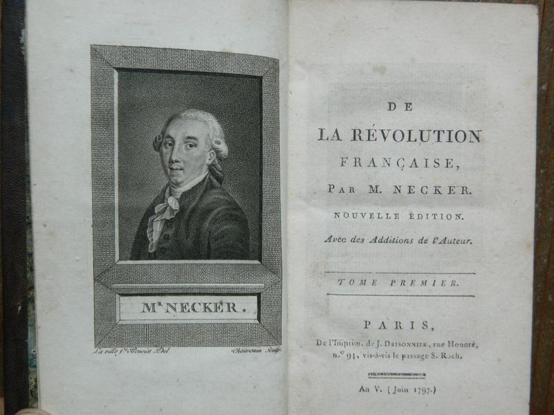 NECKER : De la Révolution Française. Nouvelle...
