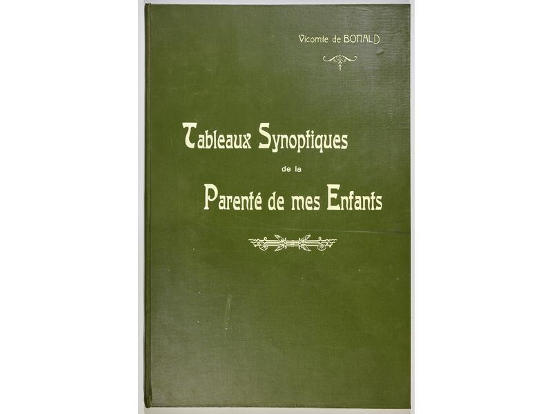 BONALD (Vicomte de) : Tableaux synoptiques...