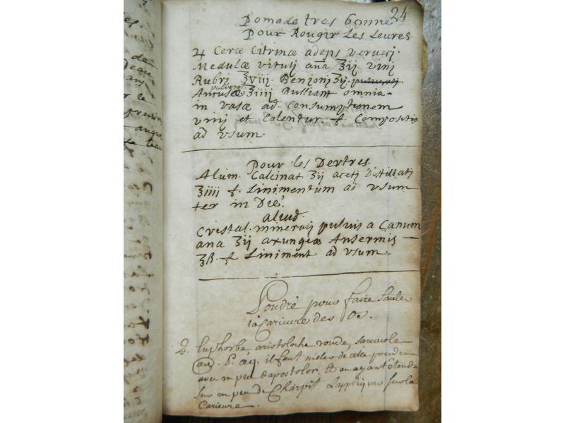 [PHARMACIE] - Manuscrit du XVIIIe siècle...