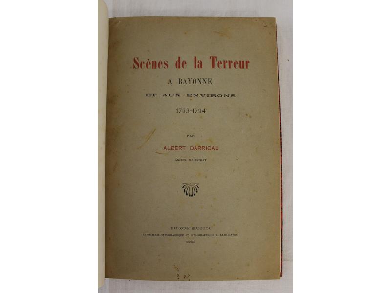 Albert DARRICAU, Scènes de la terreur à Bayonne...
