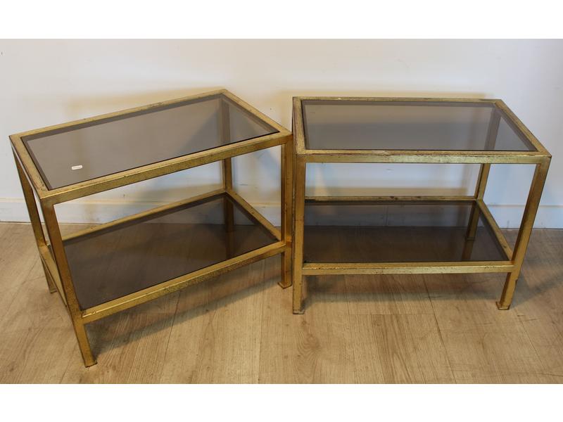 PAIRE DE PETITES TABLES BASSES rectangulaires...