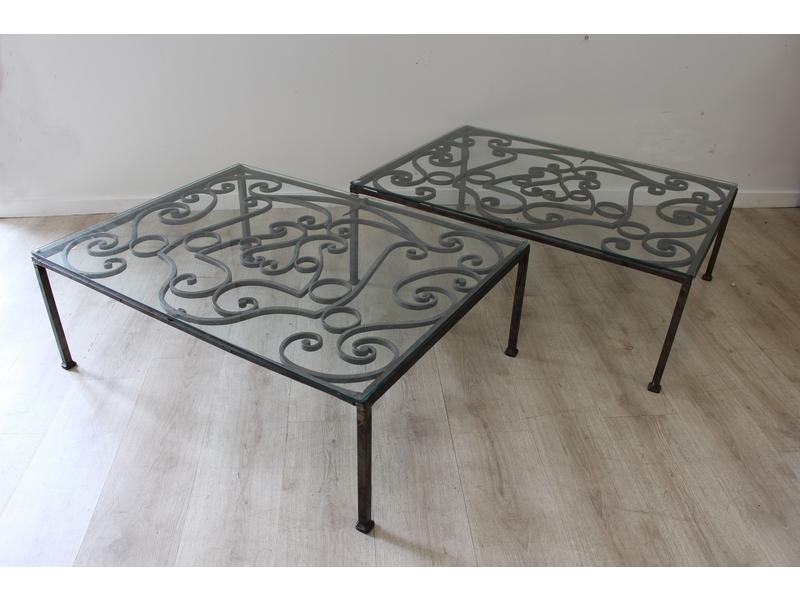PAIRE DE TABLES BASSES rectangulaires en...