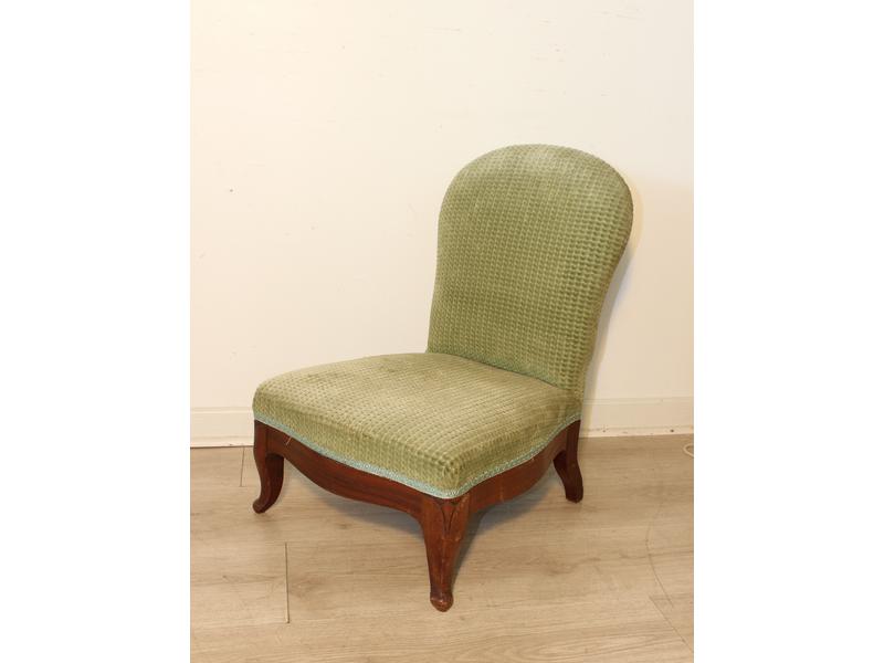 PETITE CHAISE d'enfant en velours vert à...
