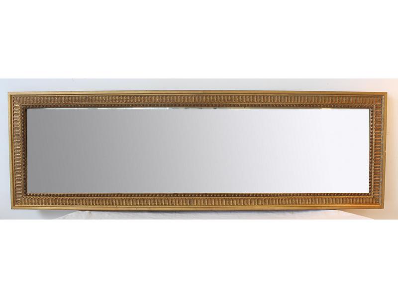 MIROIR rectangulaire en bois et stuc doré...