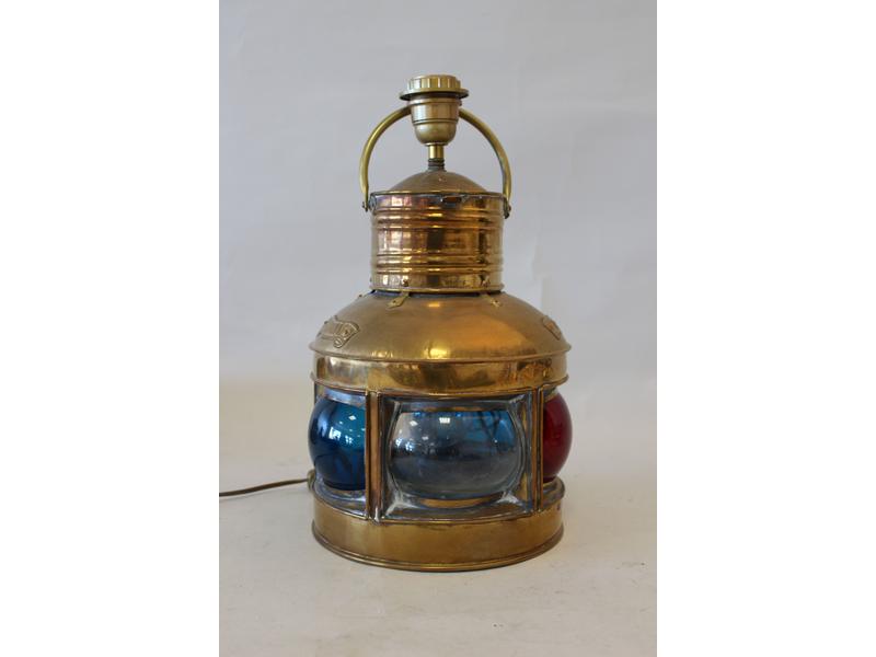 LAMPE DE BATEAU cylindrique en cuivre, à...