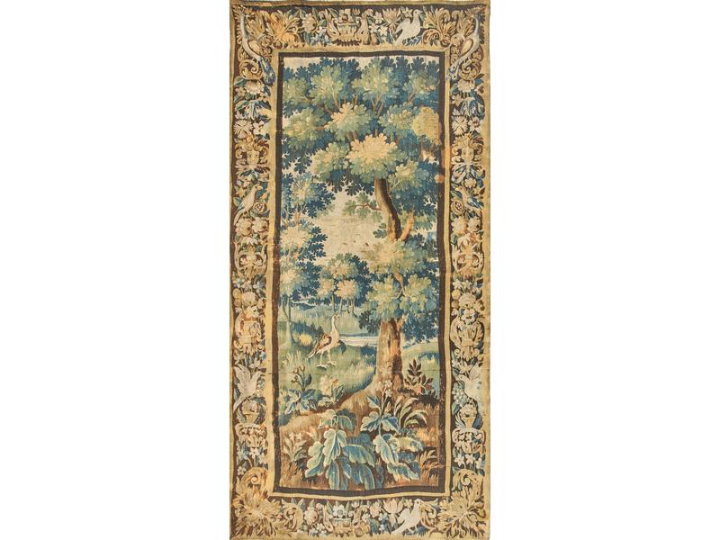 TAPISSERIE PORTIERE en laine polychrome dite...