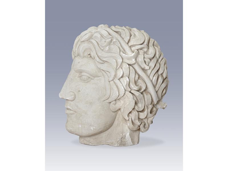 GRAND PROFIL D'HOMME d'après l'Antique