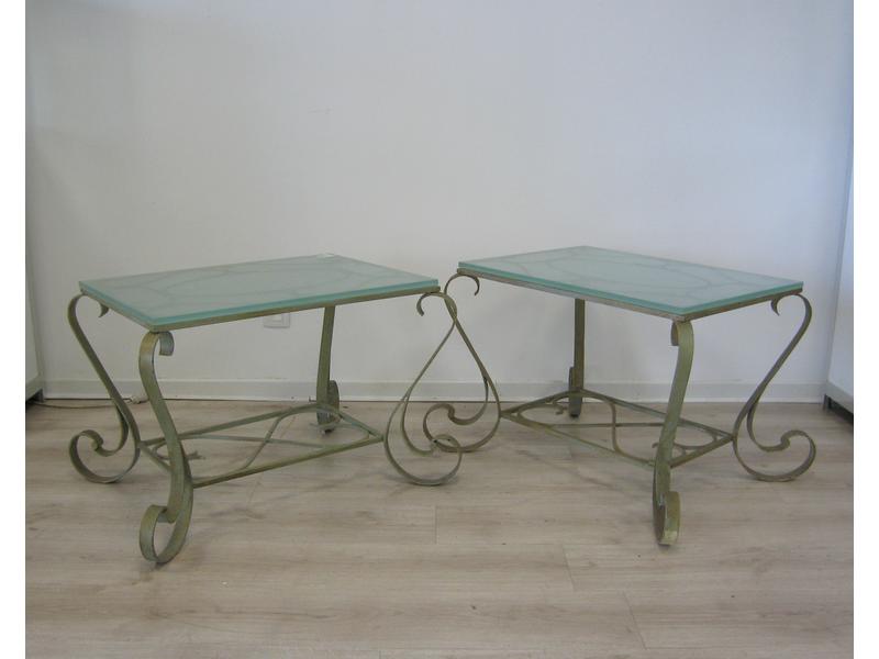 PAIRE DE TABLES BASSES rectangulaires en...