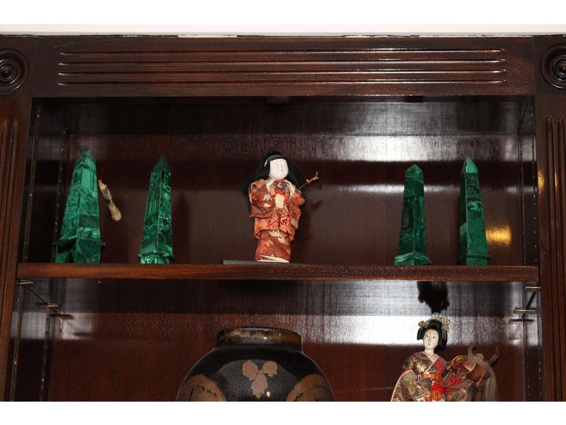 IMPORTANT LOT en malachite et placage de...