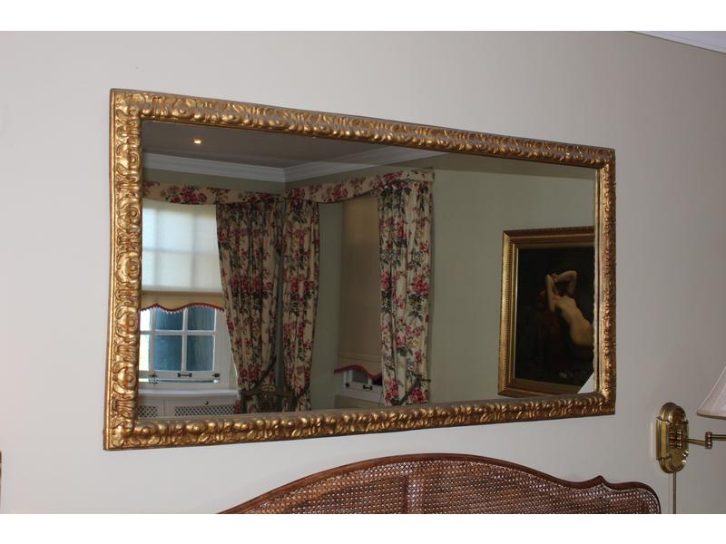 IMPORTANT MIROIR rectangulaire en bois d...