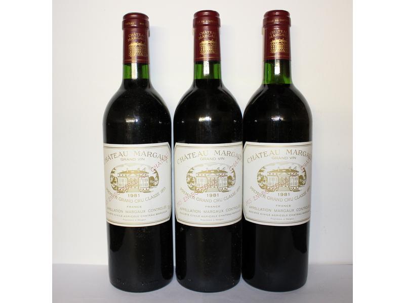 3 Blles, CH. MARGAUX, Margaux, GCC, 1981