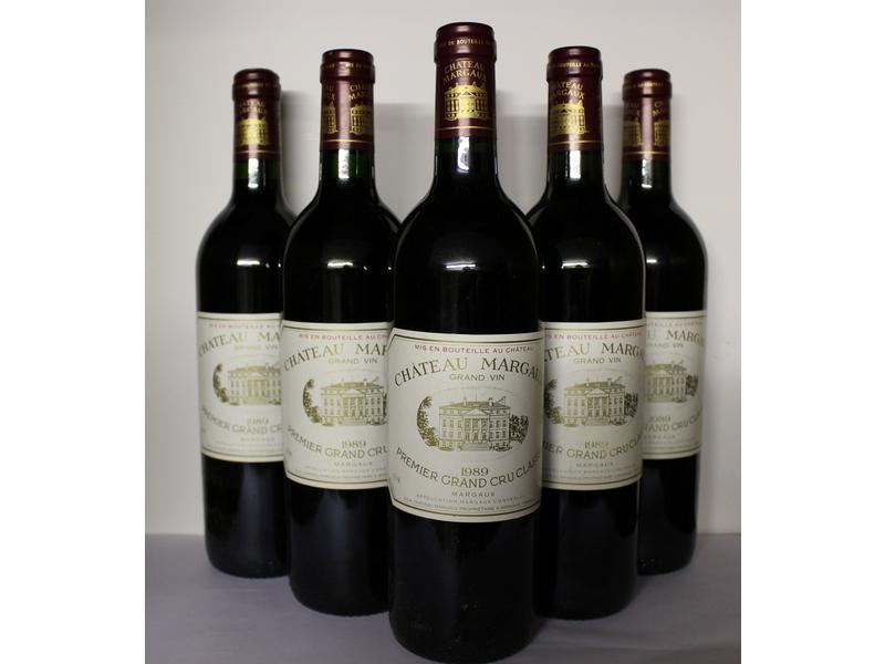 5 Blles, CH. MARGAUX, Margaux, GCC, 1989