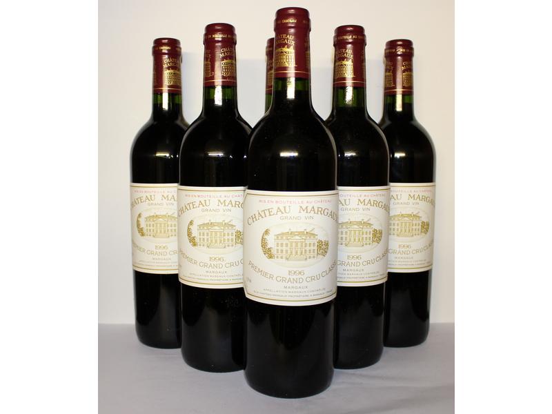6 Blles, CH. MARGAUX, Margaux, GCC, 1996