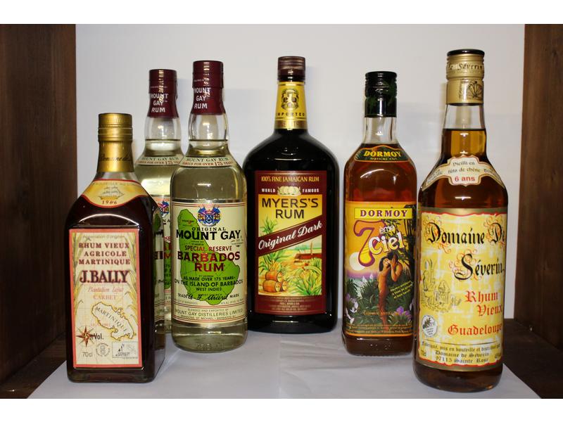 LOT DE 6 BLLES DE RHUM