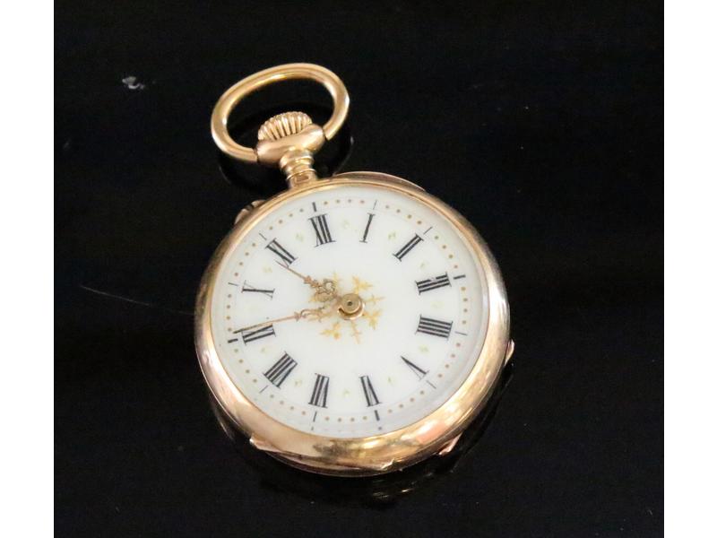 PETITE MONTRE DE COL en or (18K), à décor...
