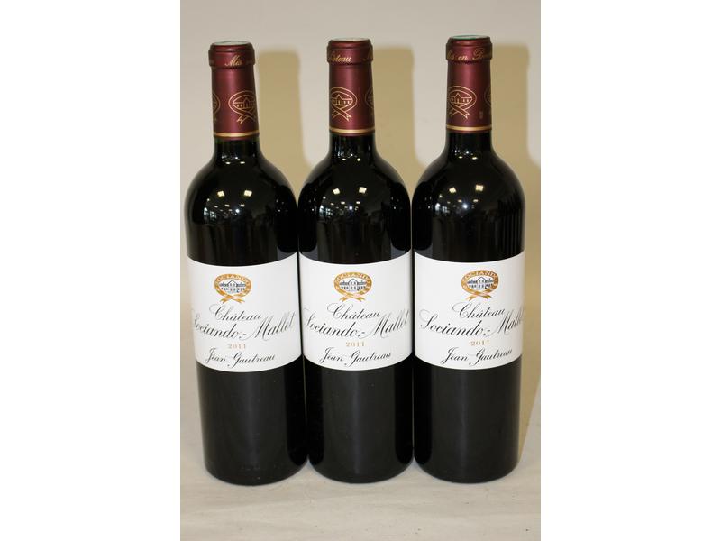 3 blles CH. SOCIANDO MALLET, Haut Médoc,...