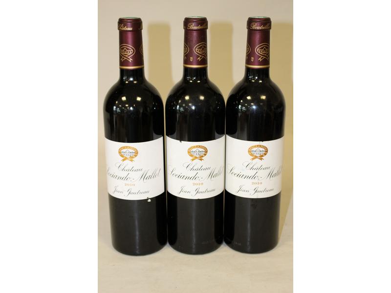 3 blles CH. SOCIANDO MALLET, Haut Médoc,...